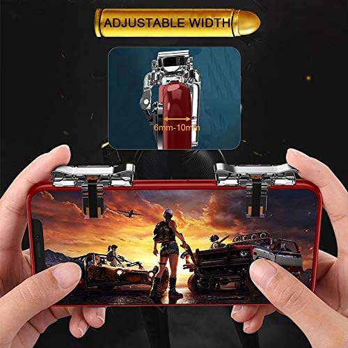 GOLRISEN Pubg Mobile Game Controllers,2 Pack Phone Game Button,Pubg Phone Triggers of Shooter Sensitive Controlling Joysticks Aim and Fire Trigger Keys for PUBG/Rules of Survival
