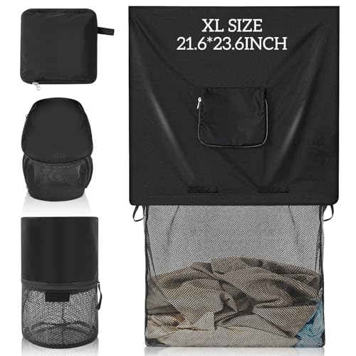 Leinuosen 3XL Laundry Mesh Bags, Washable, Travel, Black