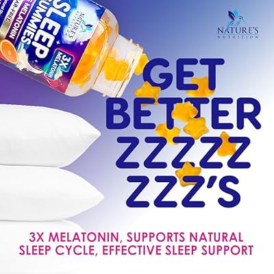 Melatonin Sleep Gummies - Melatonin 6mg Per Serving - Sugar-Free Melatonin Gummy for Adults - Extra Strength Sleeping Gummy Supplement - Supports Restful Sleep - Tasty Orange Flavor - 60 Gummies