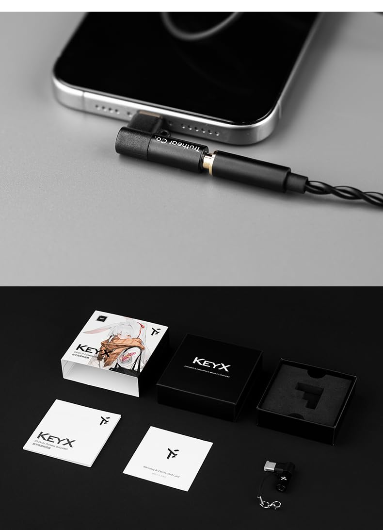 TRUTHEAR KEYX L-Typed Lossless Portatile DAC/AMP 3.5mm Uscita Microfono Supporto