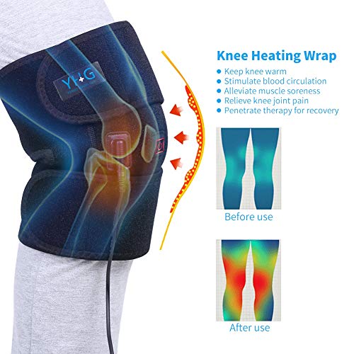 DOACT Heat Knee Brace for Hot or Cold Therapy, USB Heating Knee Pad Wrap for Arthritis Pain Relief, Joint Warmer, Cramps, Muscles Stiff and Strains, Fits Men and Women Knee Calf Leg Arm Area - Thumbnail 7