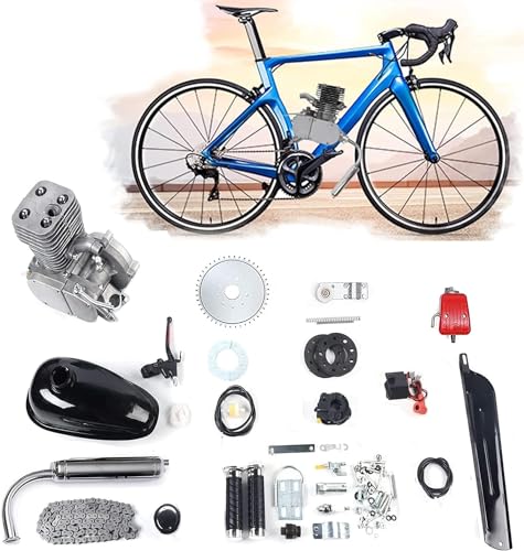 DYRABREST 100cc Bicycle Engine Kit 2-Stroke Motorized Bicycle Fit Petrol Gas Motor Conversion Kit Air Cooling Motorized Engine Kit for Motorized Bike for 26\" 28\" V Frame