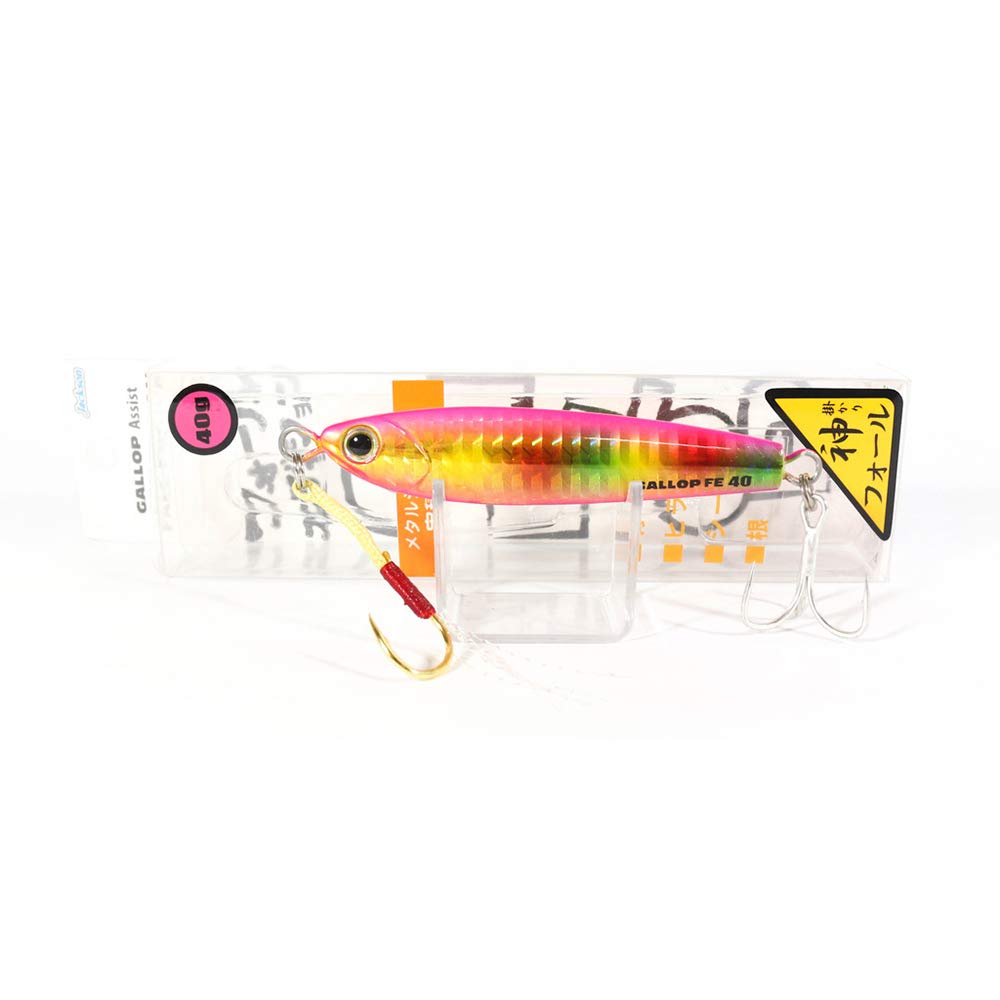 Jackson Metal Jig Gallop Assist Fall Edition - 2.9 Inch, 1.4 Oz Gold Rainbow SGR Lure For Saltwater Fishing