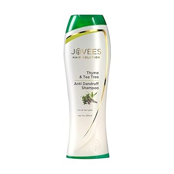 Jovees Herbal Thyme & Tea Tree Shampoo For All Hair Types, 250 ml | Anti Dandruff Shampoo | Paraben & Alcohol Free