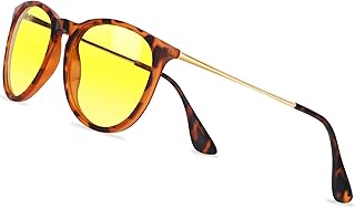 Holota Night Vision Glasses for Women Anti Glare Polarized, Night Driving Yellow Lens Glasses UV400 Protection