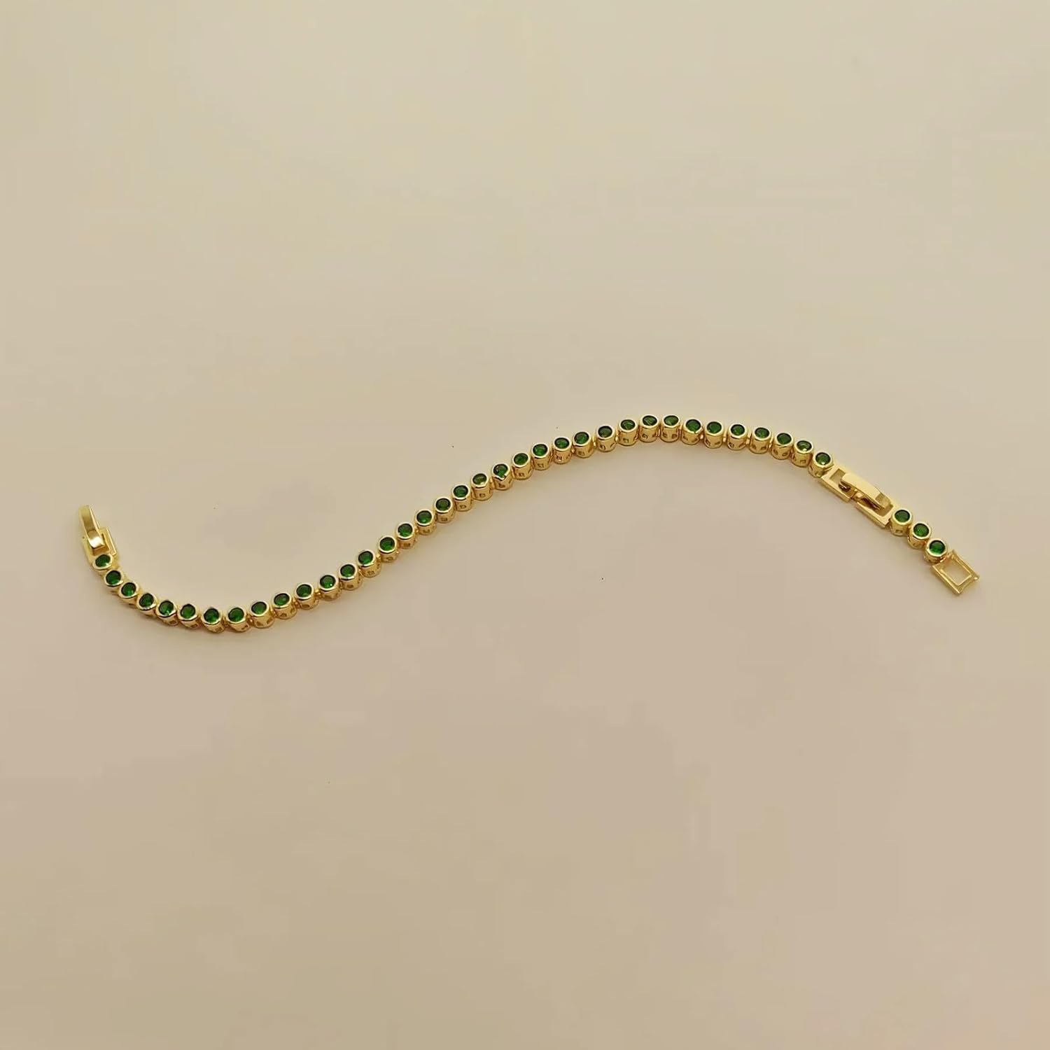 14k Gold Plated 3mm Cubic Zirconia Tennis Bracelets for Women, Adjustable Bezel Set Cubic Zirconia Bracelet Emerald Green Blue Multicolored Stones Bracelet Size 6.75+1 Inch - Image 8