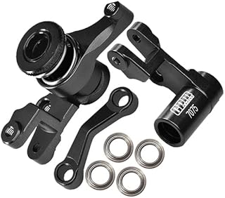 Aluminum Front Steering Assembly for 1:10 Traxxas Slash 4X4 / Deegan 38 / RUSTLER 4X4 / Stampede 4X4 / HOSS 4X4 / Bandit VXL/Slash 2WD / Bandit XL-5 2WD / 2WD Rustler / 1:7 XO-1 Upgrades - Black