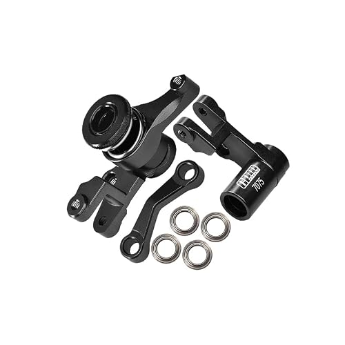 Aluminium Front Steering Assembly for 1:10 Traxxas Slash 4X4 / Deegan 38 / RUSTLER 4X4 / Stampede 4X4 / HOSS 4X4 / Bandit VXL/Slash 2WD / Bandit XL-5 2WD / 2WD Rustler / 1:7 XO-1 Upgrades - Black