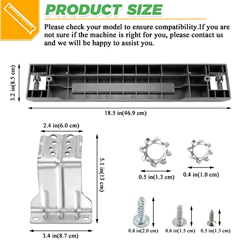 SKK-7A SKK8K Stacking Kit Fit for Samsung Washer & Dryer 27 Inch Front Load Laundry by Techecook - 2024 UPGRADED Samsung laundry stacking kit Replaces for SKK-7A SK-5A SK-5AXAA SKK-8K