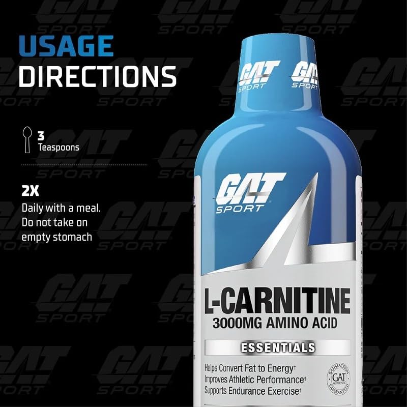 cga and l carnitine GAT SPORT Essentials Series L-Carnitine 3000mg (16 Ounce), Mixed Berry : Health & Household eating adequate levels of Omega L-Carnitine: a slimming amino acid