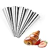 6 stks/set roestvrijstalen spiraalvormige croissants mallen conische buis kegel rolvormen crème hoorn baksel pijpjes…