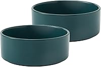 Vista 16 de Juego de 2 cuencos de cerámica para perros y gatos, cuencos clásicos para alimentos y agua para gatitos, gatos y perros de razas de juguete, platos