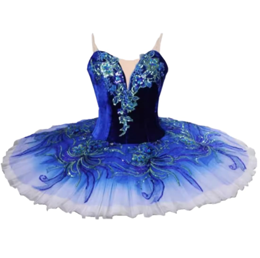 OTMYIGO Professionelles Ballett-Tutu für Mädchen, Platter, Pfannkuchen-Tutu, Ballerina-Partykleid, Kinder-Balletttanz-Wettbewerbskostüm