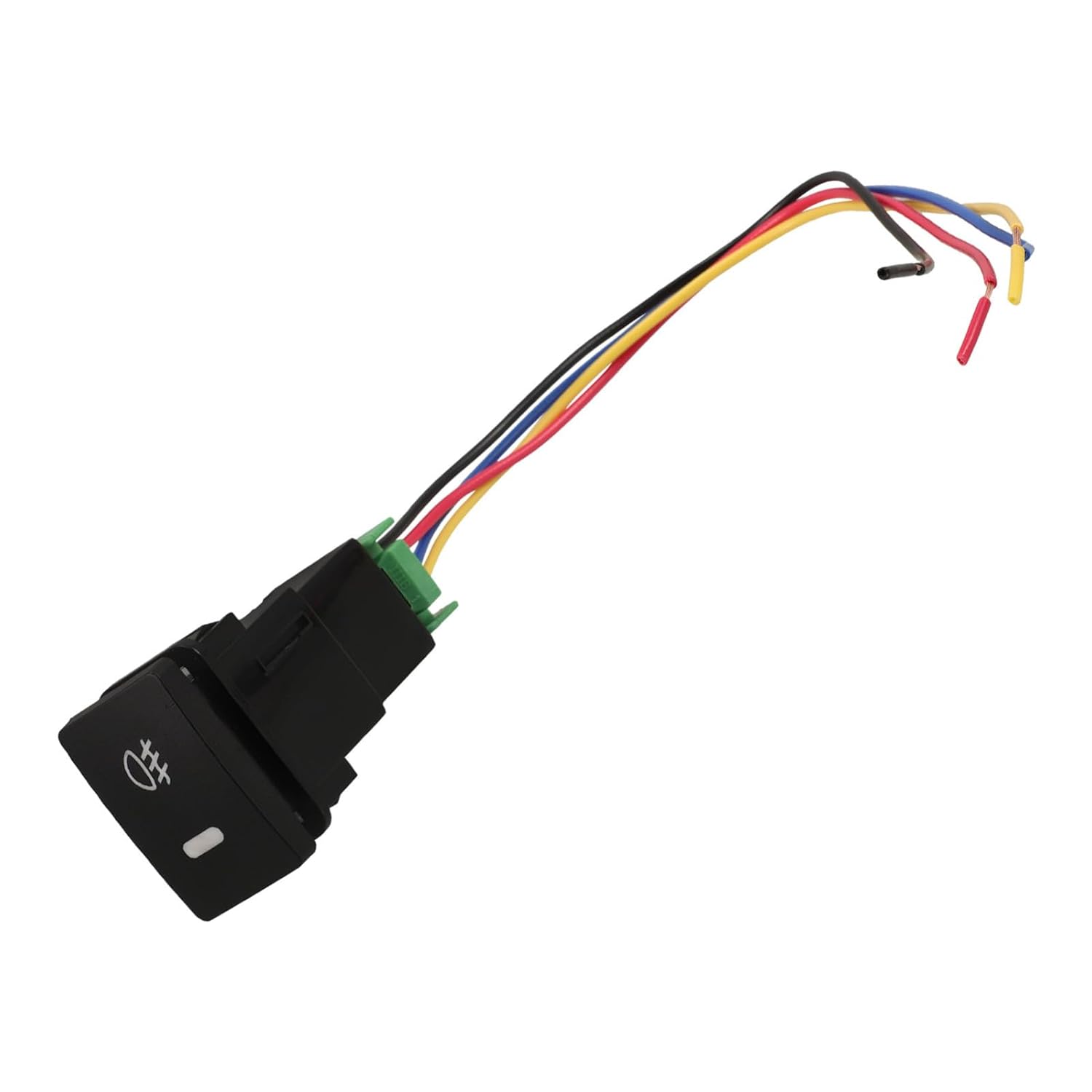 Car Push Button Switch for Fog Lights, Waterproof Abs and Copper Material, Sturdy and Suitable for Weather Conditions, Black Push Button Light Switch for Automotive Use