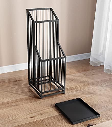 Indoor Umbrella Stand Rack, Metal Holder for Hallway Home Hotel Office, Holds 12 Umbrellas, with Drip Tray