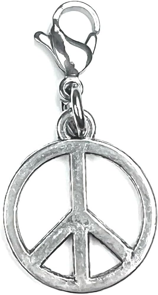 Peace Sign Clip on Charm Perfect for Necklaces and Bracelets 96P - Image 4