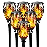 Wetterbeständigkeit: Diese solarleuchten für außen ist wasserdicht nach IP65 und hält das ganze Jahr über allen Wetterbedingungen stand. Die EIN / AUS-Taste an der Unterseite der Taschenlampe macht sie langlebiger.