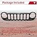 HECASA Front Upper Bumper Grille Compatible with 2015-2018 Jeep Renegade Painted Bumper Grill Guard Cover