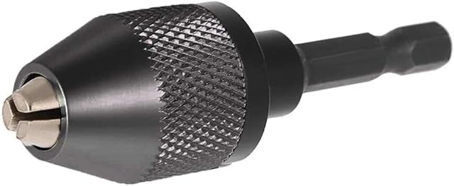 Gasea 0.3-6.5mm 1/4 inch Hex Quick Change Keyless Drill Chuck Adapter Carbon Steel Driver Conversion Tool