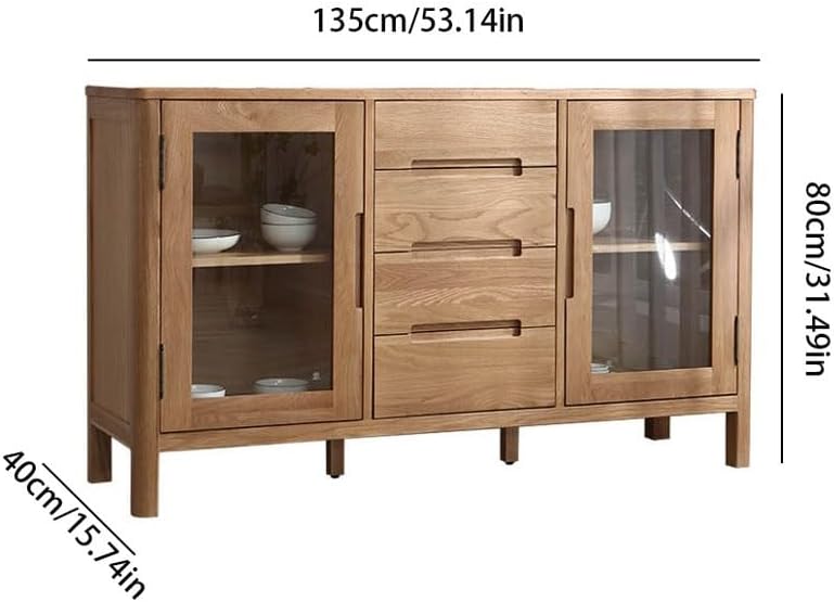 Buffet Cabinet Japanese Style Dining Sideboard Cupboard Restaurant Wine Cabinet Living Room Tea Home Kitchen Storage Buffet Cabinet with Storage