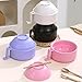 Zmuhyrd Microwave Ramen Bowl, Ramen Noodles Bowl, Ramen Bowl Microwavable, All-In-One Bowl Set with Lid, Chopsticks and Spoon (2pcs-B)