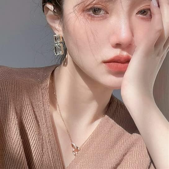 Austrian Crystal Earrings Handmade Gold Plated Sparkling Clear Crystal Clip Earrings Retro Dangle Earrings for Women - Image 5