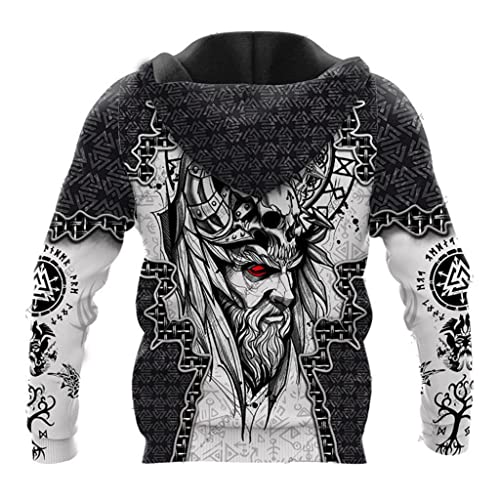 Pull zippé mythologie nordique graphisme 3D haute définition - 2