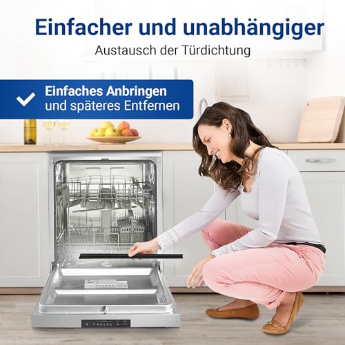 VIOKS Türdichtung Geschirrspüler 1,87 m Ersatz für Bosch Siеmens 00263096 263096 - Gummidichtung 3-seitig für Spülmaschine Geschirrspüler Avantixx Extraklasse Logixx Classixx Maxx Silence iQ100 iQ300