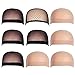 Fani 5 Pack (9 Pieces) Wig Caps Netural Nude Beige and Black Mesh Open end Wig Caps