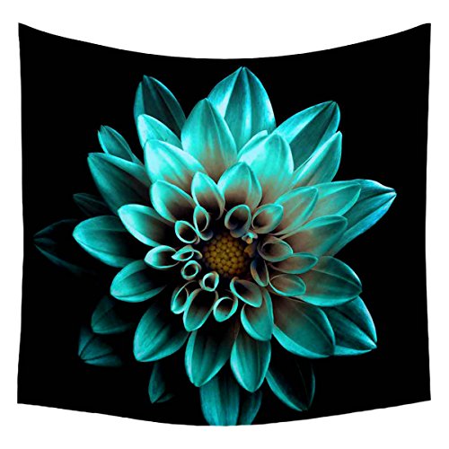 Tapiz de tela turquesa para pared de 63x61 cm: renueva tu salón con esta dalia