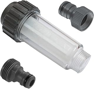 Wasserfilter Gartenschlauch 3/4" Wasservorfilter Wasserfilter Set inkl Filtereinsatz für Kärcher Hochdruckreiniger Gartenpumpe