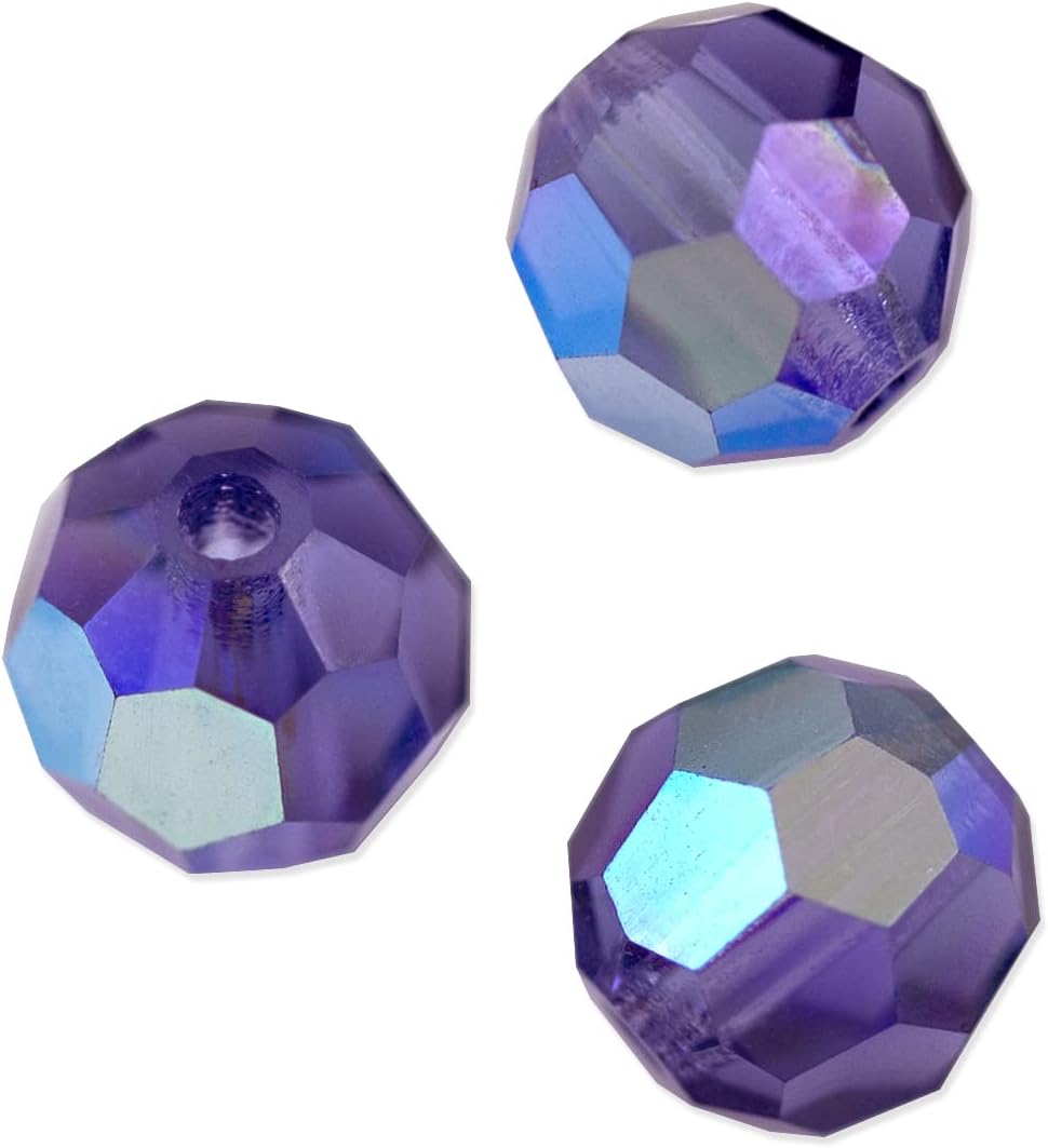 Preciosa Crystal Round Bead 4mm Tanzanite AB (Package of 20)