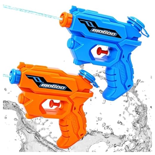 GIDGOD Water Gun for Kids,2Pack Soaker Squirt Summer Squirt Shooter Gun Toys Swimming Pool Beach Water Fighting Toy Pool Party Beach for Boys Girls Adults1