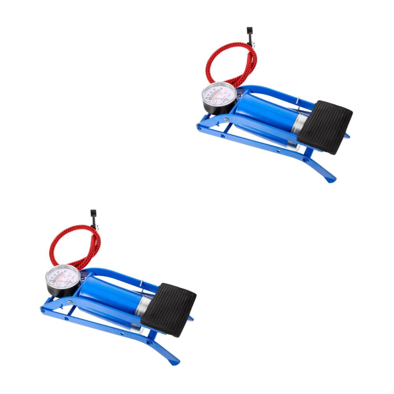 UPKOCH aktivierte Standpumpe Auto Reifenpumpe Fahrrad Rennrad Reifenpumpe Pumpe für den Zyklus Luft Pumpbike Hochdruck-Fußpumpe Standpumpen Inflator Bodenpumpe Eisen Blau