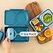Omie OmieBox UP bento Box for Kids | Insulated Lunch Box | Leak Proof Vacuum Insulated Thermal Food jar | Cooler ice Pack | 2 Compartments (Teal Green)