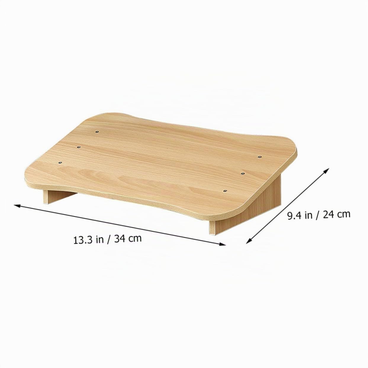 DOITOOL Taburete Reposapiés de Oficina Multifuncional de Madera Natural Soporte Ergonómico para Pies bajo Escritorio Portátil y Ligero para y Trabajo
