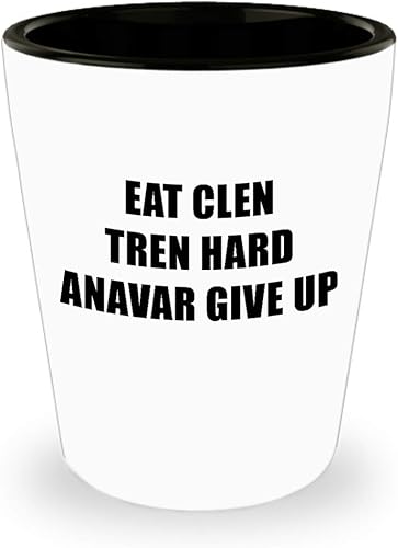 Coma Clen Tren Anavar Duro Renunciar Bar Beber 1.5oz Shot Glass Funny Steroids Broma