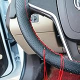 ROT Lenkradbezug ROT 100% PU-Leder 37cm-39cm