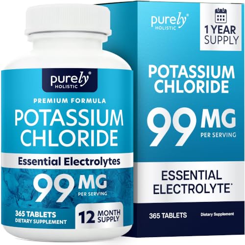 Potassium Chloride Supplement, 1 Year Supply, Heart Health & Fluid