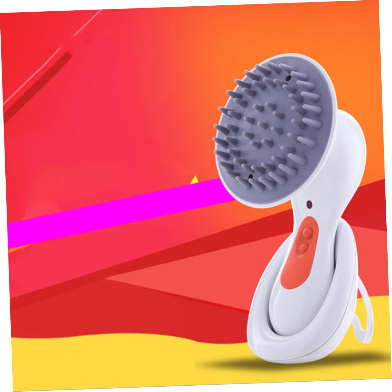 Beaupretty Peine de Masaje Recargable Electrico para Cabelludo Vibracion para Aliviar el Estrés de Cabeza