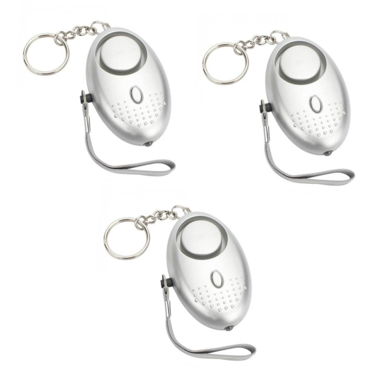 OSALADI 6piezas Alarma Personal Led con Luz De Emergencia De Unidades Seguridad para Mujeres Niño Niña y Ancianos para Caminatas Nocturnas y Situaciones De Emergencia Plata