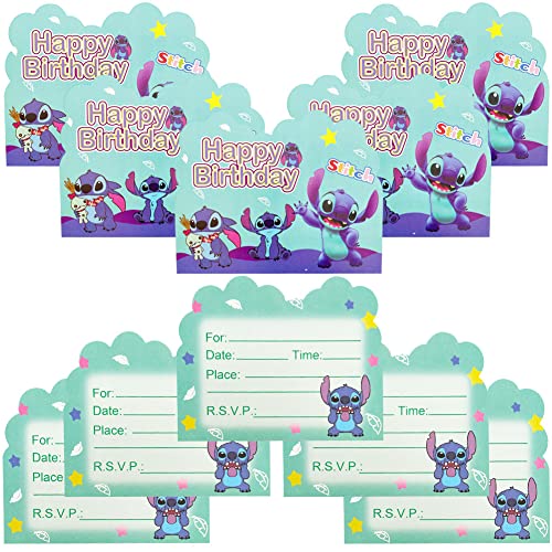 30 Pcs Lilo Stitch Birthday Invitation CardsLilo Stitch Birthday Party Invitation Cards for Kids Lilo Stitch Birthday Party