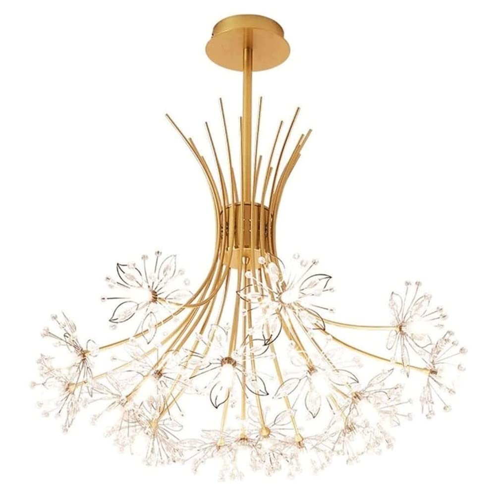 SYAXVOM Ceiling Lights Pendant Lighting Fixtures Light Luxury Crystal Chandelier Dandelion Fireworks Flower Shape Hanging Compatible with Living Roo