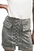 Prograce Hipsters Slim Fit Lace Up Slit Bodycon Above Knee Mini Skirt Grey S