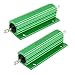Amico 100W 5.0 Ohm Green Aluminum Housed Wirewound Resistors 2 Pcs