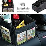 HerzensKind Auto Organizer - die praktische Faltbox für den Rücksitz oder Kofferraum. Rücksitz Organizer zum Verstauen von Windeln Spielzeug etc. neben dem Kindersitz