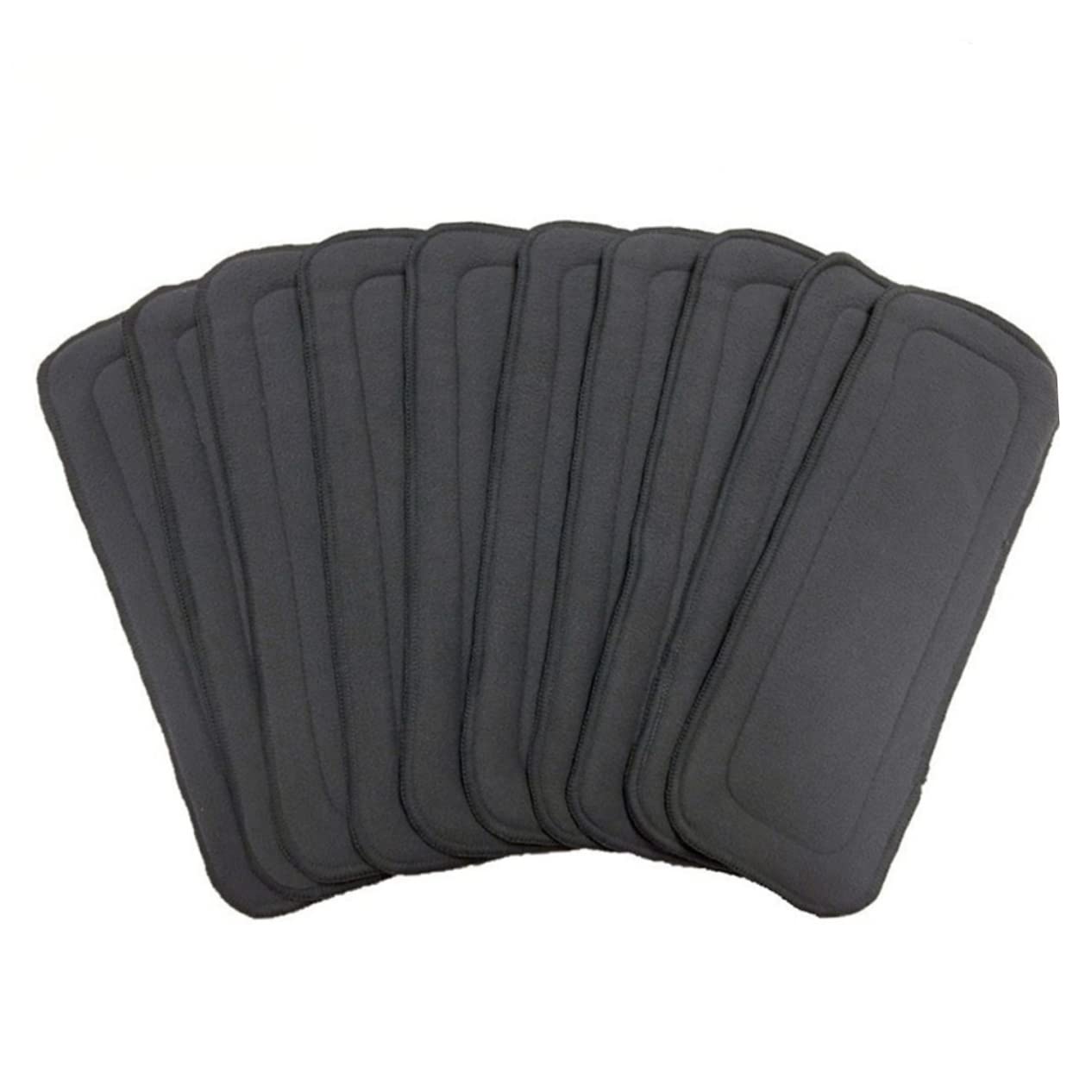 YARNOW 10 Piezas Pañales de Fibra Bambú Nano Reutilizables de Pañales para Cubiertas para Forros de Gris para Uso Diario