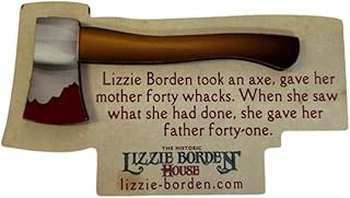 Official Lizzie Borden House Decorative Hatchet Magnet | Halloween Fridge Magnet | Gothic Home Decor | Spooky Locker Decorations