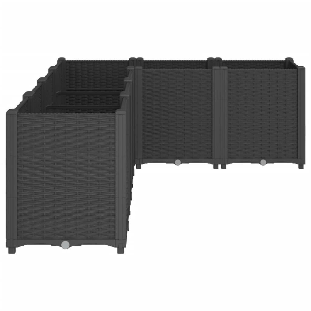vidaXL Jardinière Noir 160x120x53 cm polypropylène