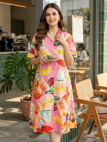 Image of GRECIILOOKS Printed Maxi Dress for Women | Trendy Long One Piece Summer Outfit | Lightweight Flared Dress for Casual & Holiday
